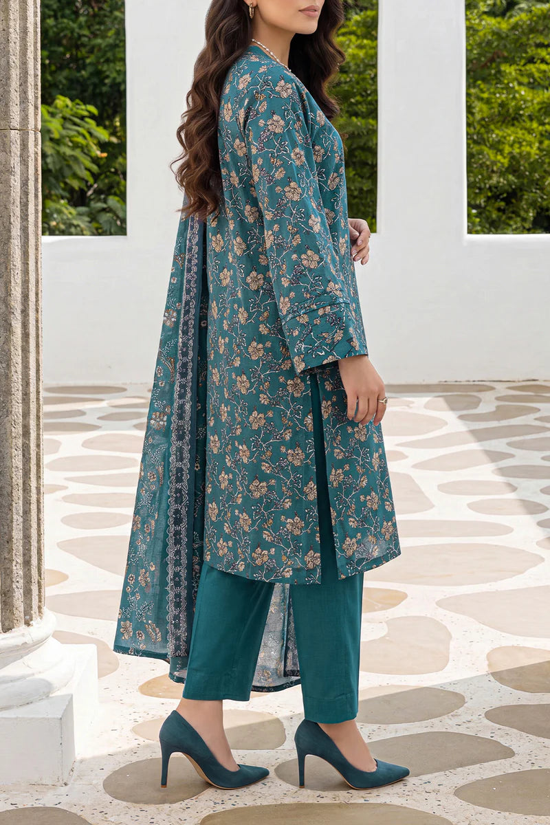 Nayab Floral Print Unstitched Lawn 3-Piece Suit – Everyday Wear