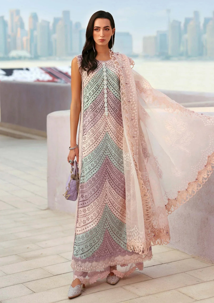 Nayab Swiss Lawn Chikankari Embroidered Luxury 3 Piece Dress