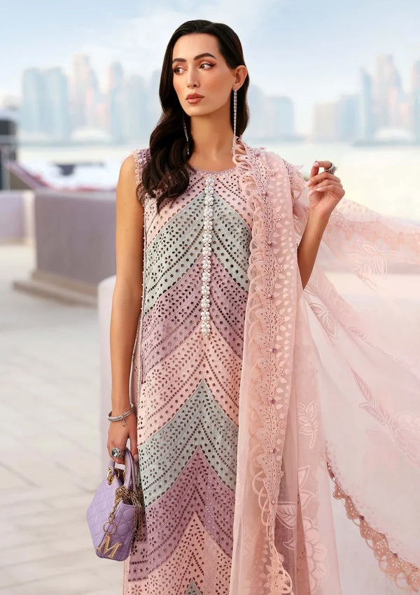 Nayab Swiss Lawn Chikankari Embroidered Luxury 3 Piece Dress