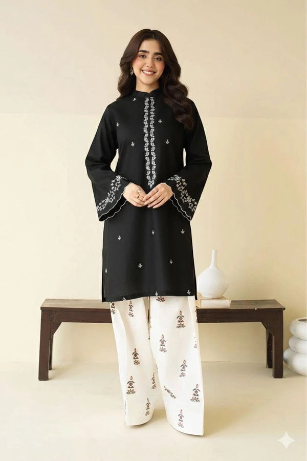 Nayab Premium Maroon Embroidered 2-Piece Lawn Suit | Elegant Summer Collection