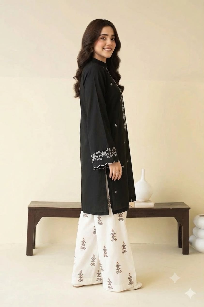 Nayab Premium Maroon Embroidered 2-Piece Lawn Suit | Elegant Summer Collection