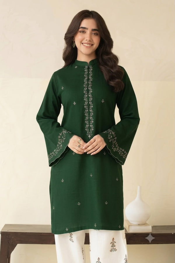 Nayab Dark Green Embroidered 2 Piece Lawn Suit