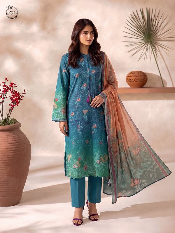 NAYAB Blue Digital Printed 3 Piece Lawn Suit – Article 02