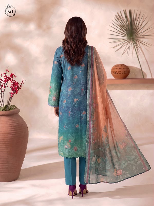 NAYAB Blue Digital Printed 3 Piece Lawn Suit – Article 02