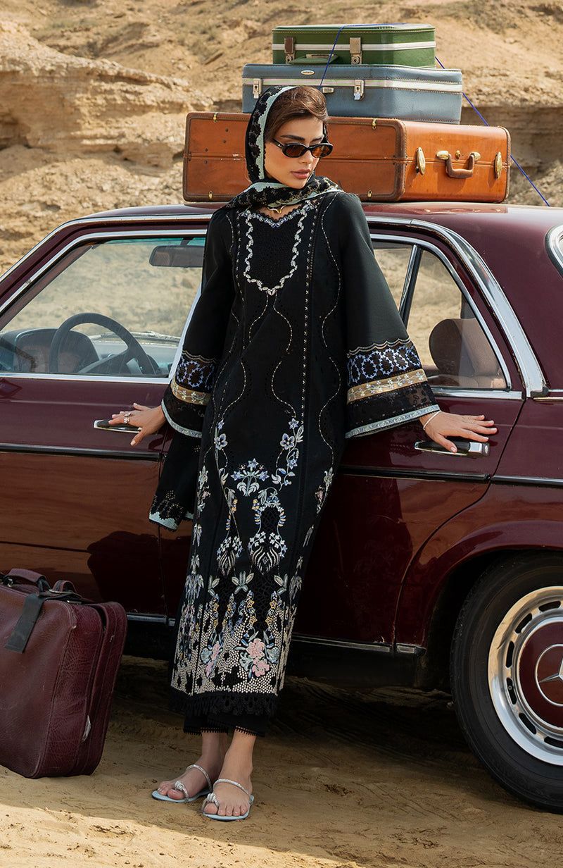 Nayab Premium Embroidered Lawn 3-Piece Unstitched Suit with Chiffon Dupatta