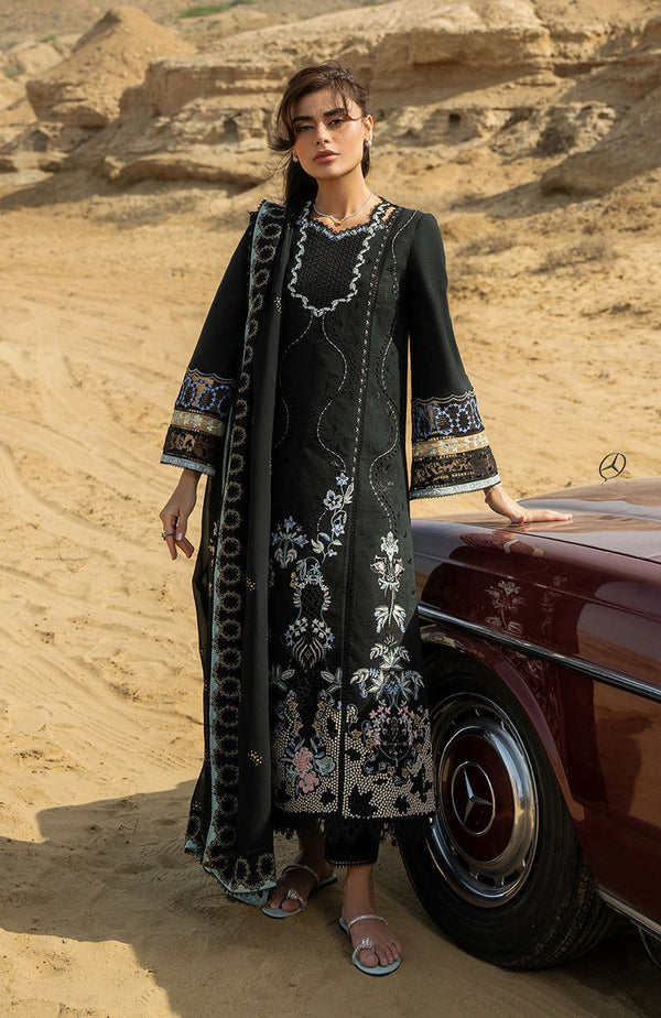Nayab Premium Embroidered Lawn 3-Piece Unstitched Suit with Chiffon Dupatta