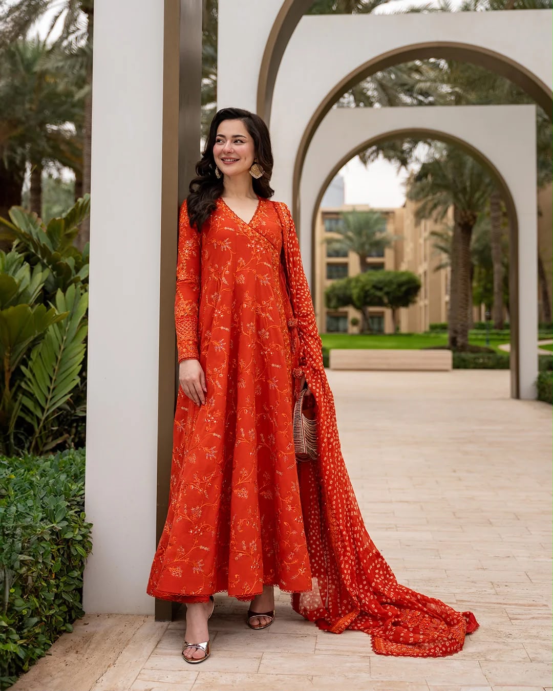 Luxury Premium Lawn Embroidered 3 Piece Suit with Printed Silk Dupatta